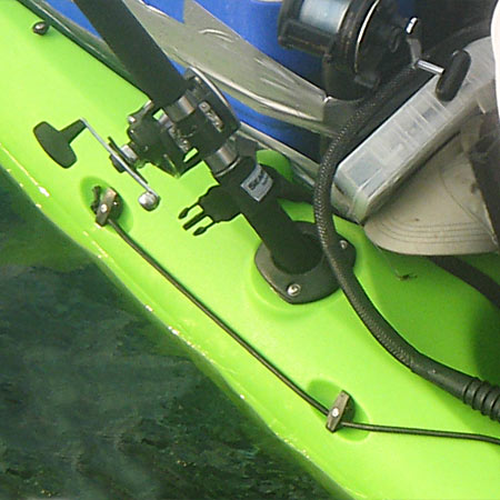 Seat with fishing rod holder - All boating and marine industry manufacturers